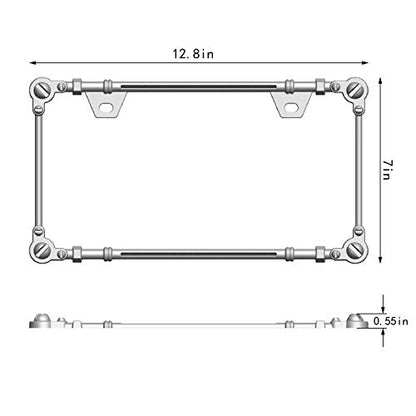 3D Chrome License Plate Frames