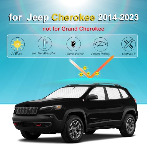 8pcs Sun Shades for Jeep Cherokee SUV 2014 (8 Count)