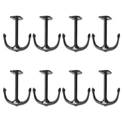 Anchor Two Prong Ceiling Hook for Closet Top Bathroom Kitchen Cabinet Garage Pack of 8 (8 Count)