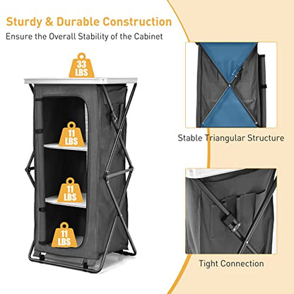 Folding Camping Storage Cabinet
