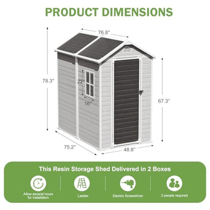 6x4 Resin Outdoor Storage Shed