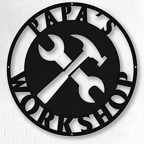 Personalized Papa's Workshop Metal Sign