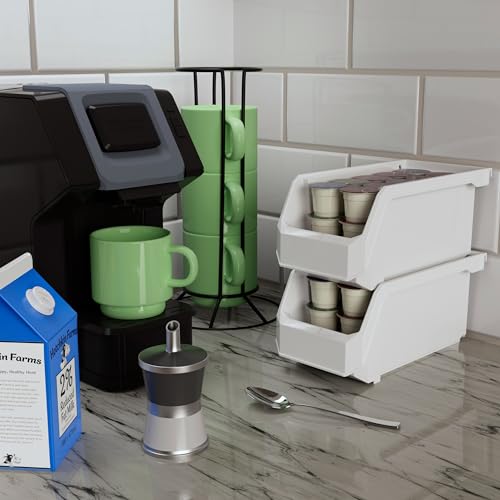 Medium Stackable Plastic Storage Bins (8 Count)