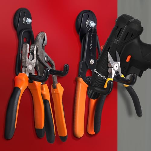 10 Pcs Large Magnetic Hooks Heavy Duty Garage Magnet Hooks Strong Storage Utility Magnetic Hangers with Anti Slip Rubber Coating for Indoor and Outdoor Hanging