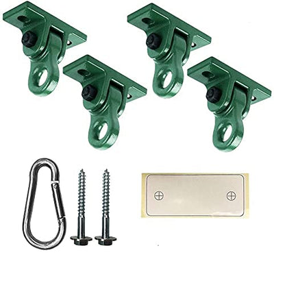 Heavy Duty Green Swing Hangers Screws Bolts Included Over 5000 lb Capacity Playground Porch Yoga Seat Trapeze Wooden Sets Indoor Outdoor (4 Count)
