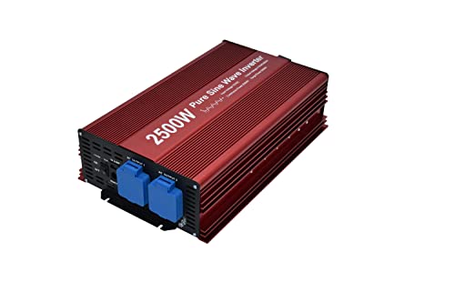 2500W Pure Sine Wave Inverter 12V to 120V AC with 2 AC outlets