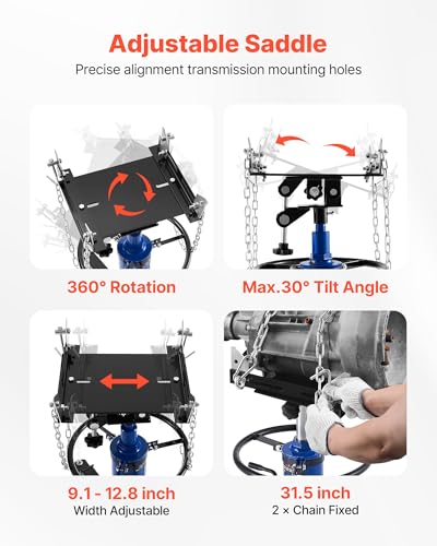 Hydraulic Transmission Jack 2 Stage Ram 1322 lbs