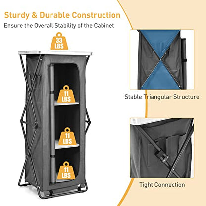 Folding Camping Storage Cabinet