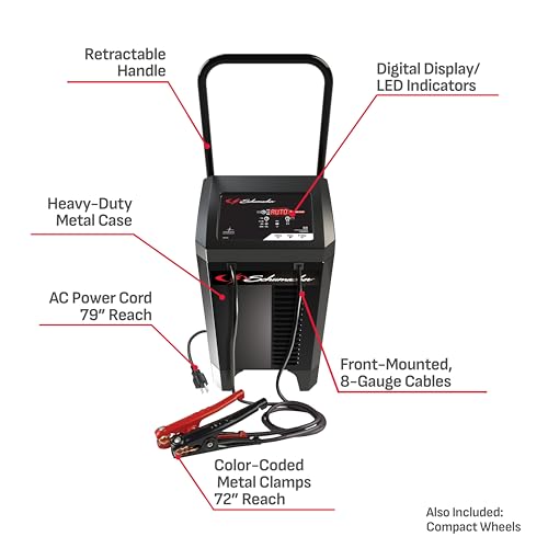 Wheeled 6A Car Battery Charger & Maintainer