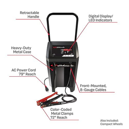 Wheeled 6A Car Battery Charger & Maintainer