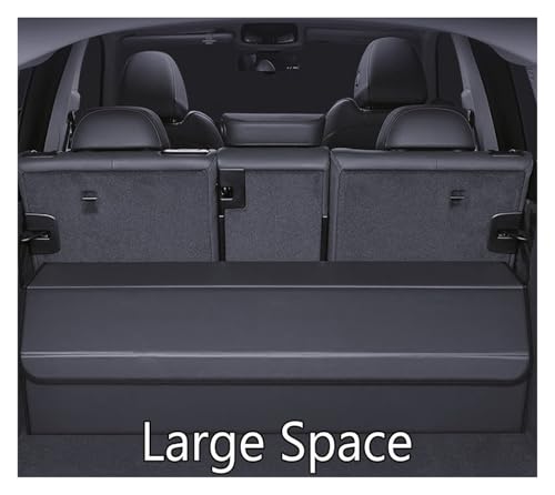 Folding Car Storage Box Large Capacity Compatible For TESLA Trunk Organizer Leather Cars Stowing Tidying Interior