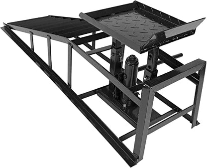 2 Pack Hydraulic Car Ramps 10000lbs 5T 11000lbs Low Profile Car Lift Service Ramps Truck Trailer Garage (2 Count)