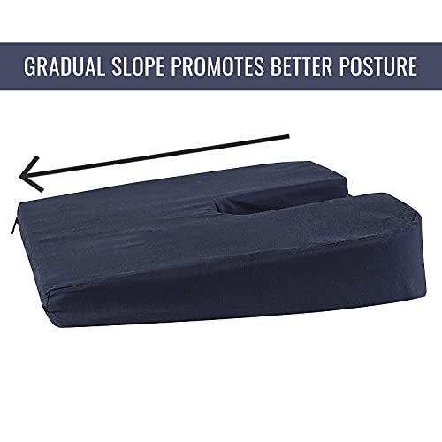Sloping Back Foam Seat Cushion for Coccyx Pain Relief