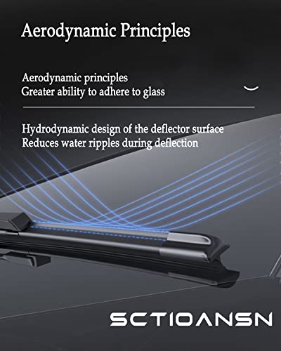 3 Wipers Set 26"+22" Front Windshield Wipers and 11" Rear Wiper Blade for 2011 (3 Count)