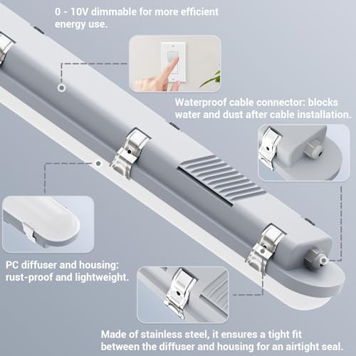 8FT LED Vapor Tight Light 120 (4 Count)