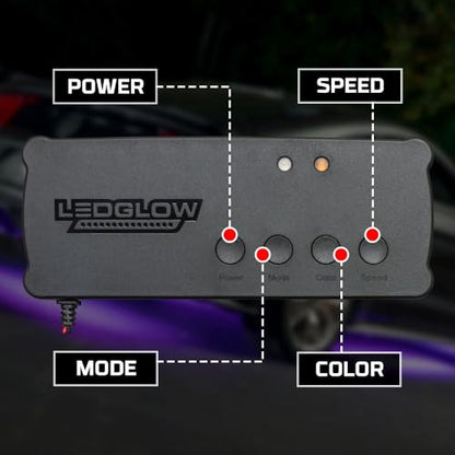 4pc Million Color Wireless LED Car Underglow Lighting Kit