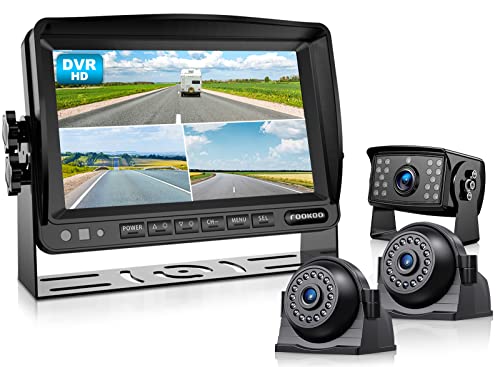 HD 1080P 7" Wired Backup Camera System Rear and Side Coverage