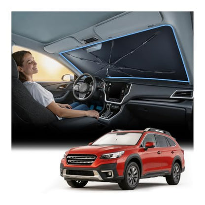 Vinyl Coating Heat Shield] Windshield Sun Shade Umbrella Custom for Subaru Outback