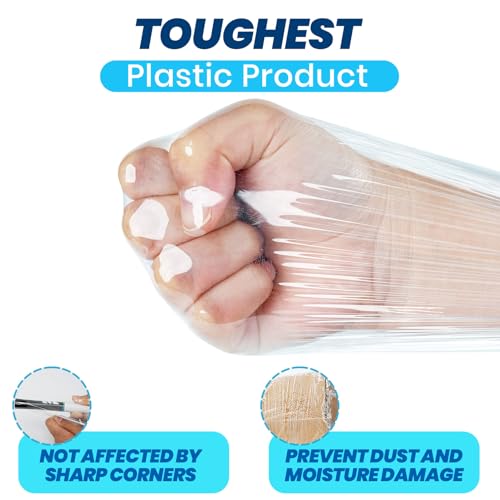 Adhes Recyclable Stretch Wrap Film with Handle (1000 Foot)
