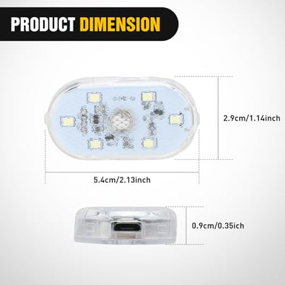 2 PCS White Color Wireless Magnetic LED Interior Lights