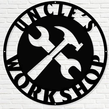 Personalized Papa's Workshop Metal Sign