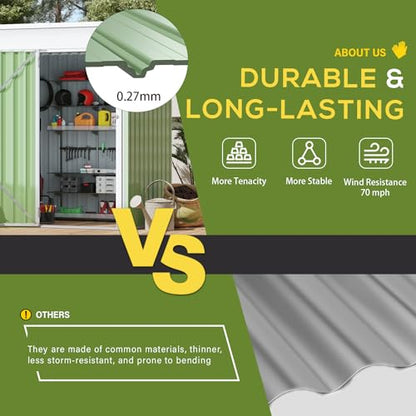 3' x 5' Metal Outdoor Storage Shed