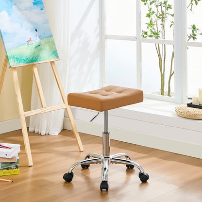 Saddle Rolling Stool with Wheels for Watchmaker