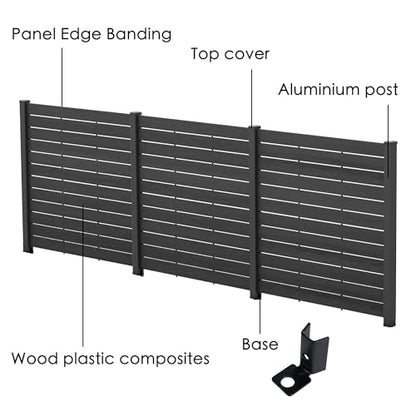50" W x 48" H Privacy Screens Fence Panel Specifically for Hard Surfaces (10 Count)