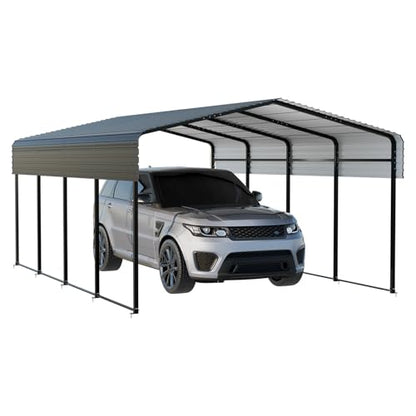 Metal Carport 13 x 20 FT with Heavy Duty Frame & Galvanized Steel Roof