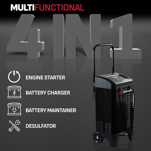 Wheeled Automatic 6A Car Battery Charger and 200A Engine Starter