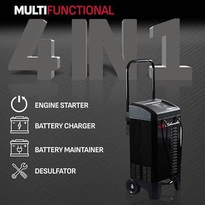 Wheeled Automatic 6A Car Battery Charger and 200A Engine Starter