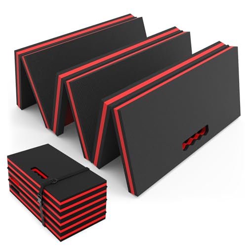 Thick Mechanic Mat Foldable EVA Kneeling Pad with Magnetic Tool Slot