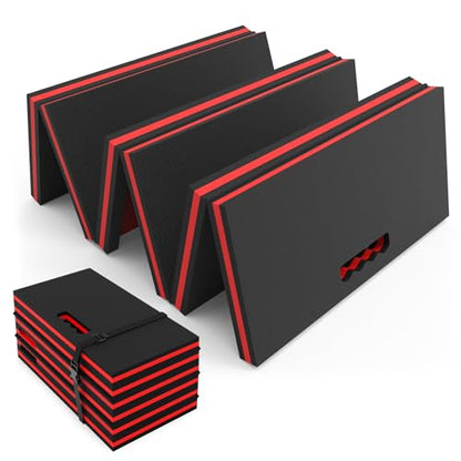 Thick Mechanic Mat Foldable EVA Kneeling Pad with Magnetic Tool Slot