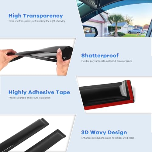 Window Visors Rain Guards Fit for Honda Odyssey 2005