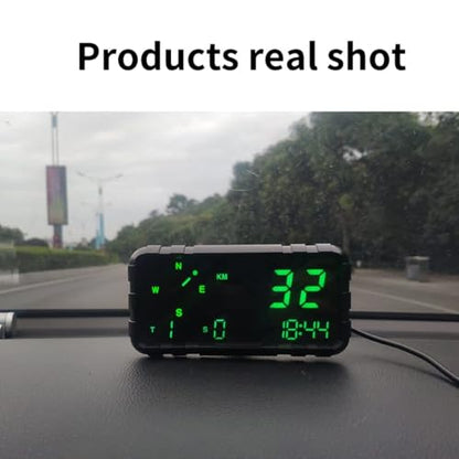 Heads Up Display for Car Digital GPS Speedometer kit MPH Odometer Automotive Compass for Dashboard HUD Fatigued Driving Alert Speeding Alarm for Trucks Golf cart All Vehicles