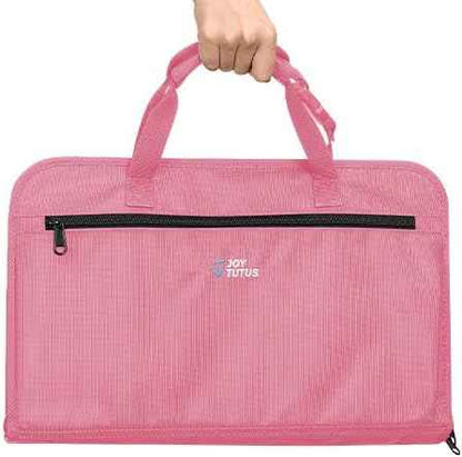 JOYTUTUS 3 in 1 Steering Wheel Eating Tray (Pink), Car Back Seat Laptop Desk, Multifunctional Office Bag Car Work Table for Writing, Car Organizer for Kids, Commuters, Family