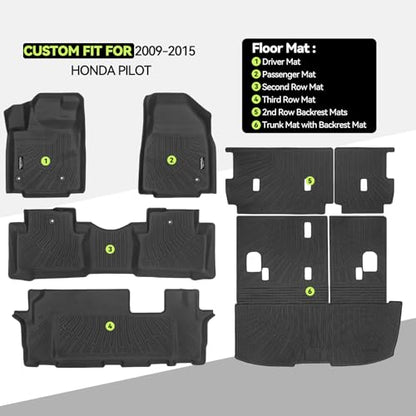 All Weather TPE Floor Mat Set for 2009