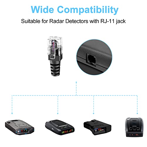 USB to RJ11 Radar Detector Cable