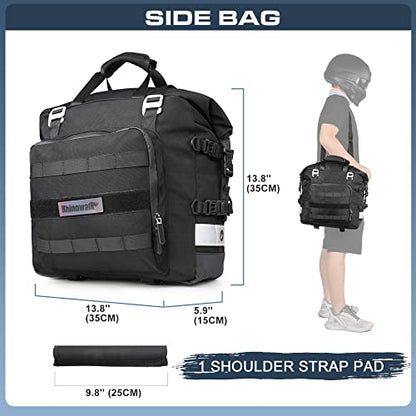 Waterproof Motorcycle Saddlebags Luggage Bags 20L Quick Release for Adventure & Sport Bikes