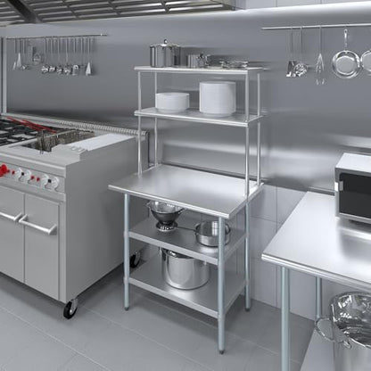 Stainless Steel Work Table with 2 Shelves