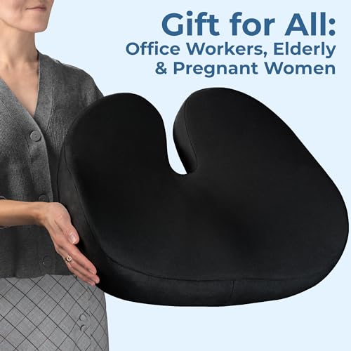 Seat Cushion Memory Foam Chair Cushion for Tailbone Pain Relief