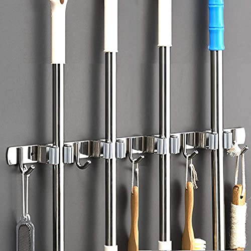 Broom Mop Holder Wall Mount Tool Hanger Organizer