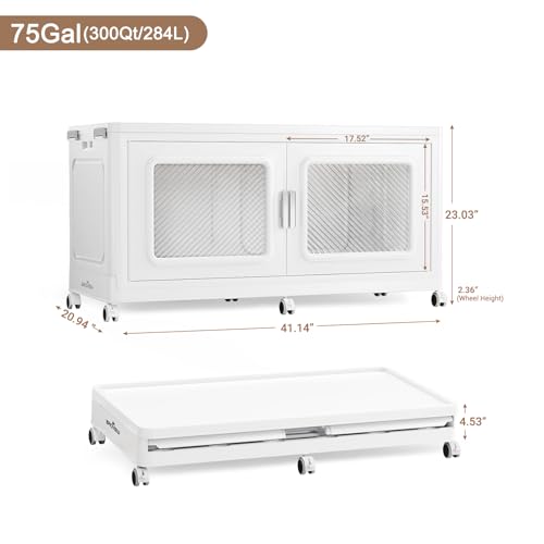 300 Qt Extra Large Stackable Storage Bin with Lid