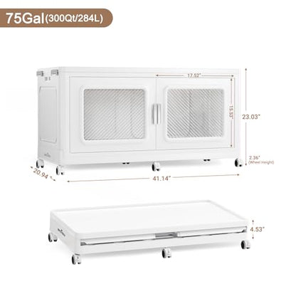 300 Qt Extra Large Stackable Storage Bin with Lid