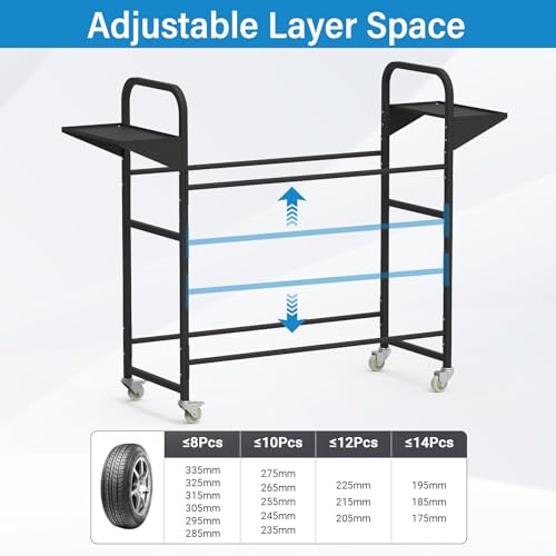 Tire Storage Rack 57" x 55.1" x 20" w
