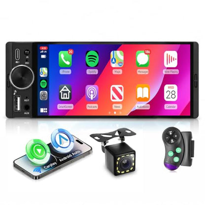 Single Din Car Stereo Wireless CarPlay