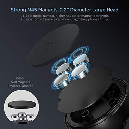 Long Arm Universal Magnetic Cradle Windshield Dashboard Cell Phone Mount Holder with 4 Metal Plates