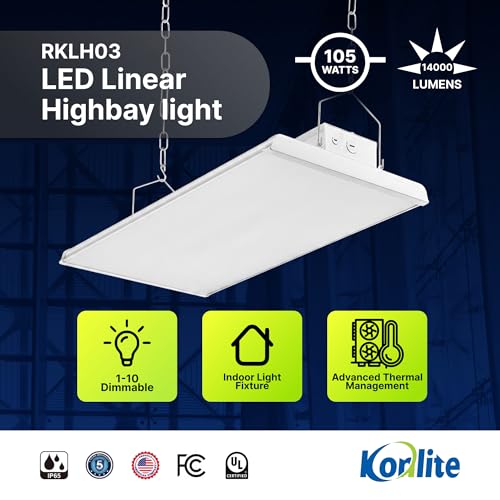 2 Pack Linear LED Bay Ceiling Shop Light (2 Count)