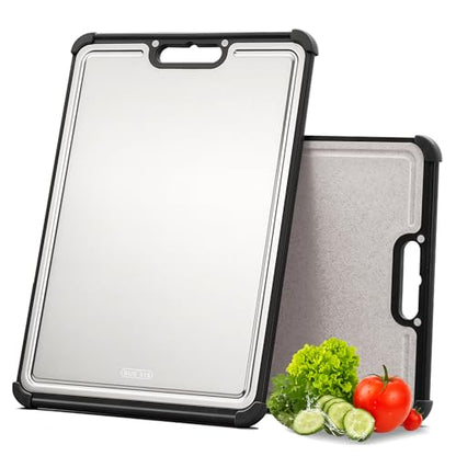 Premium 316 Stainless Steel Cutting Board for Kitchen Extra Large 16.9" x 11.8" Best Non