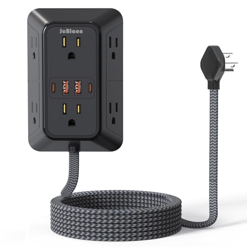 Surge Protector Power Strip with 6 Widely AC Outlets 4 USB Ports